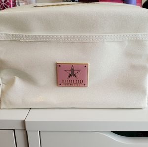 Jeffree Star White Glitter Makeup Bag